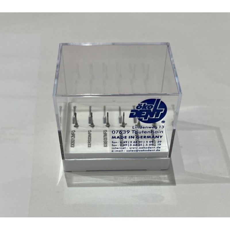 Micropreparation diamond  burs, medium grit - set 6 pcs.