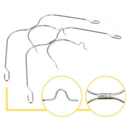 Extraoral facebows with preformed loops and hooks for elastics
