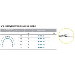 Extraoral facebows with preformed loops and hooks for elastics