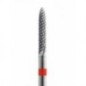 Tungsten carbide cutter, small flame (2,3 x 14)mm, cross cut