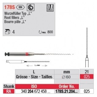 Root filler L, with coil spring 21mm