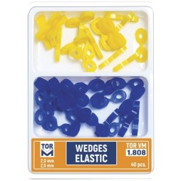 Elastic fixing wedges assorted (soft 20+hard 20) - 40 pcs.