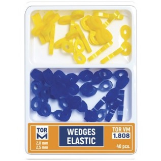 Elastic fixing wedges assorted (soft 20+hard 20) - 40 pcs.